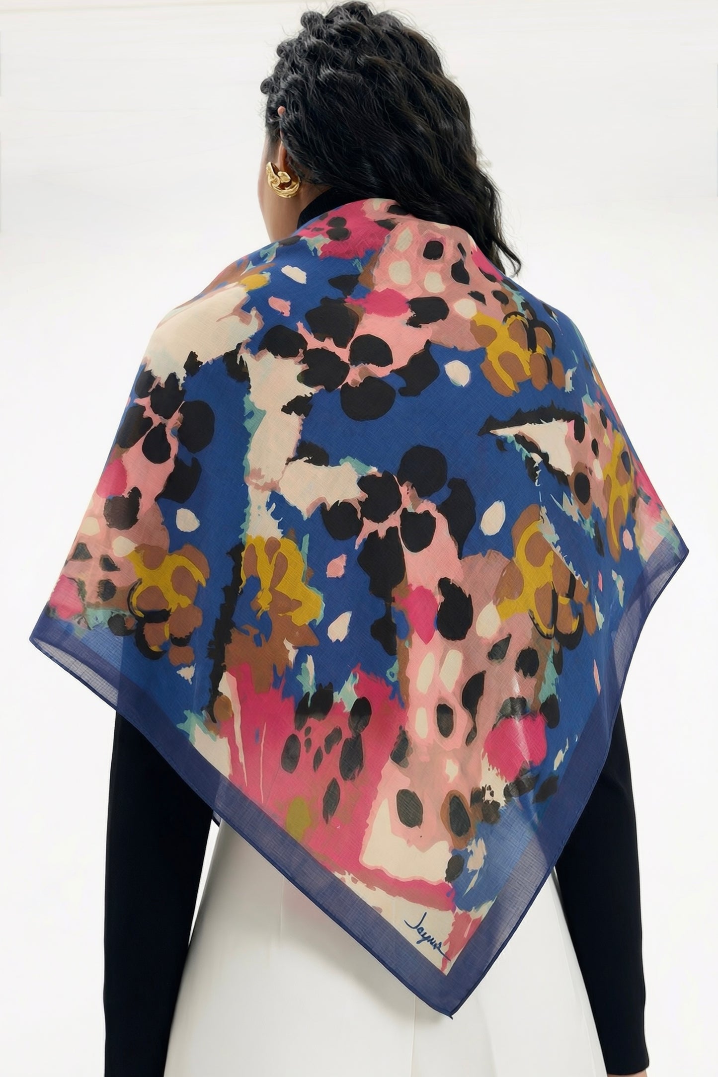 Vento Colorato 123x123 pastel boya desenli orta boy fular