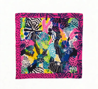 La Sirena – Sanatsal Desenli  Fular (123x123 cm)